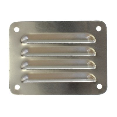 ALUMINIUM LOUVRE VENT SINGLE ROW SLOT 100mm X 75mm MILL FINISH